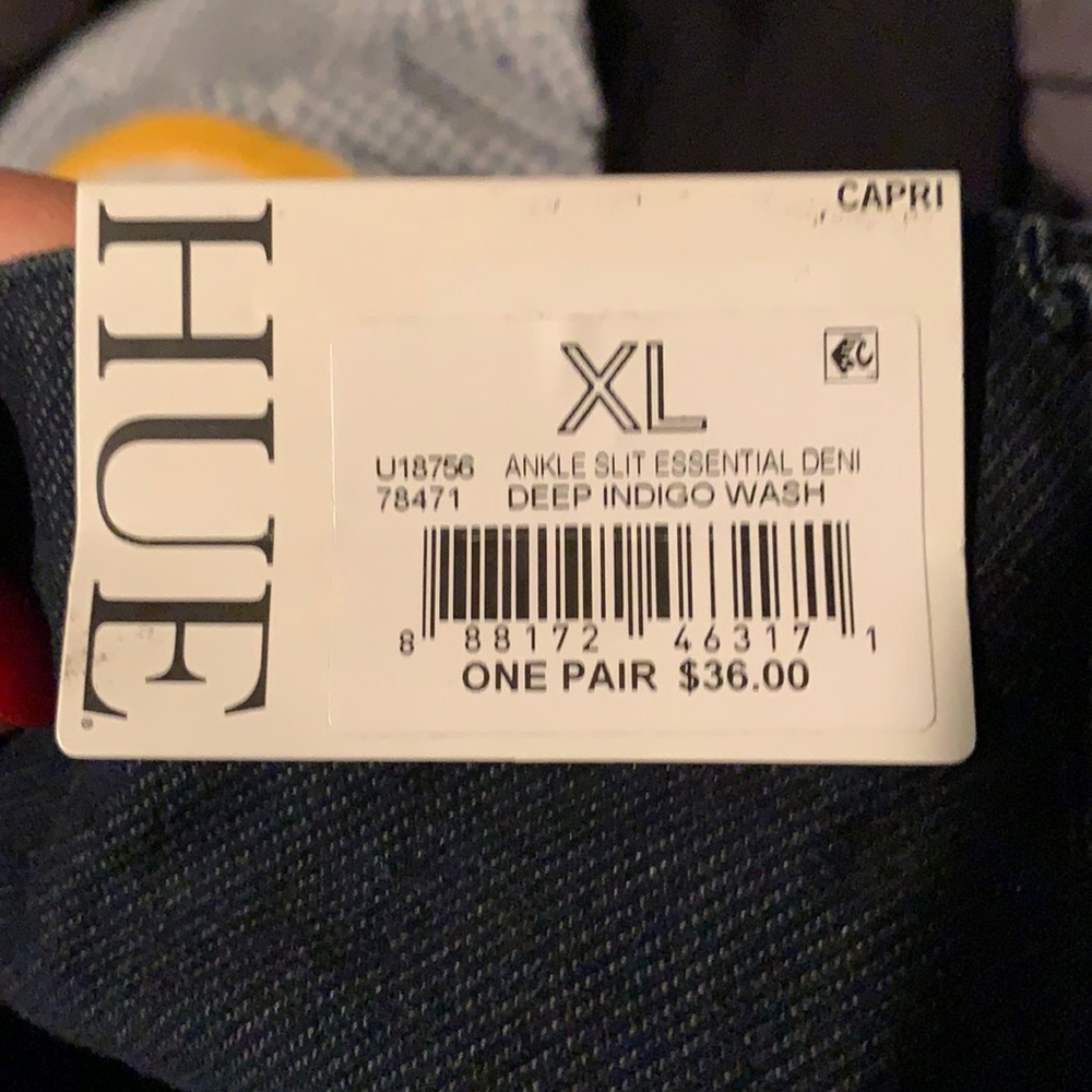 HUE Ankle slit essential denim deep indigo washNWT - Picture 7 of 13